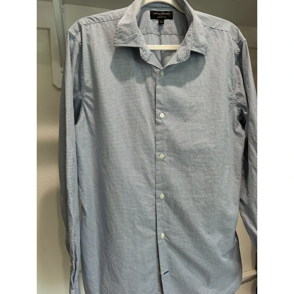 Banana Republic Slim Fit Dress Shirt‎ Size Large Blue
